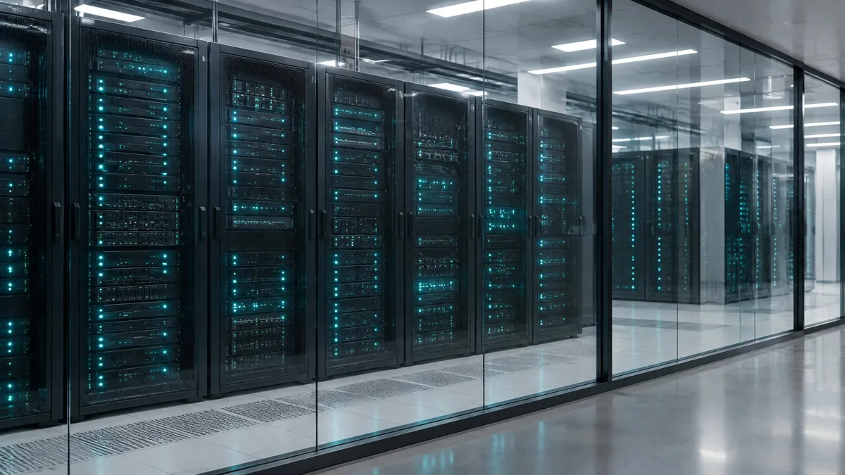 数据中心中的服务器机架